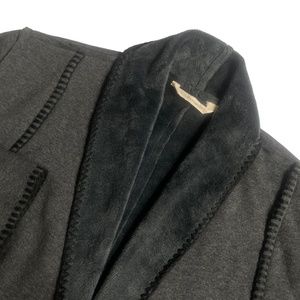 Soft Surroundings  Large Gray Open‎ Front Sweater Cardigan Polyester Blend - Pic